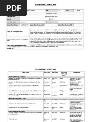 personal development plan