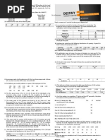 An Examination Was Held To Decide On The Award of A Scholarship