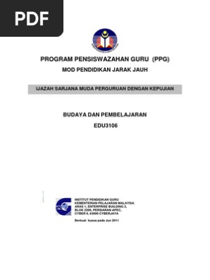Program Pensiswazahan Guru Ppg Mod Pendidikan Jarak Jauh