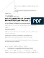 Sci 207 (Dependence of Man on the Environment) Entire New Course