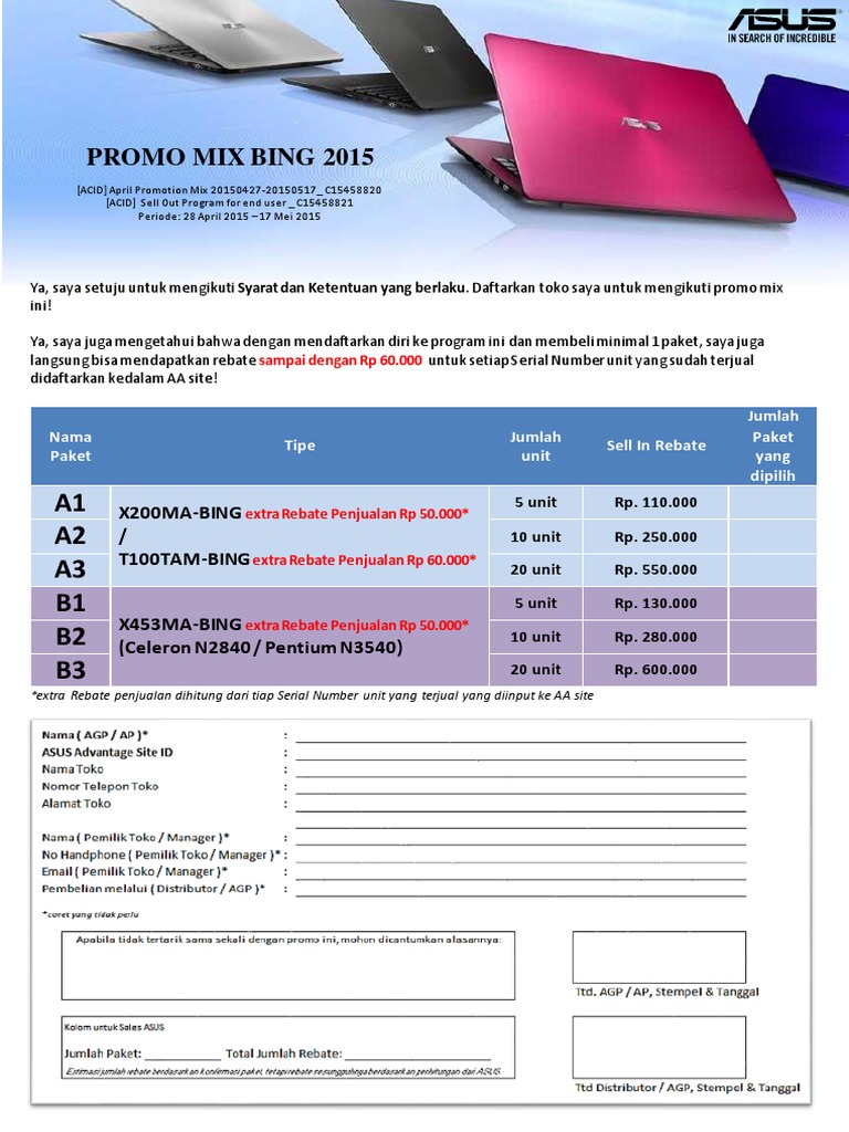 ASUS Promo Mix Rebate Program | PDF