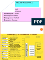 Contextual Framework of Curriculum Planning