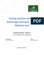 Testing Machine Tools by Schlesinger Principle - Lathe Machine Test