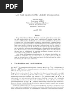 Seeger - Low Rank Updates For The Cholesky Decomposition - Cholupdate