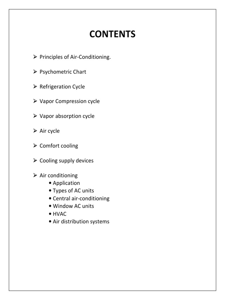 Air Conditioning Principles and Concepts PDF Air Conditioning Hvac