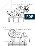 Colorea y Cuenta Las Formas Geometricas Con Animales