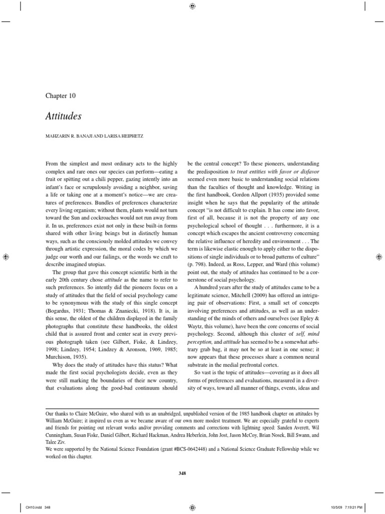 Understanding Attitudes in Psychology | PDF | Attitude (Psychology ...