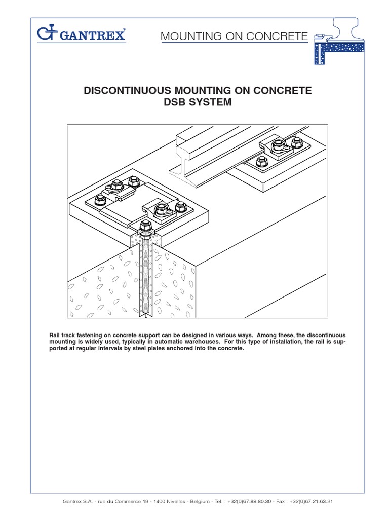 Mounting On Concrete DSB | PDF | Track (Rail Transport) | Screw