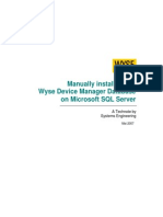 Manually Installing the WDM Database on SQL Server