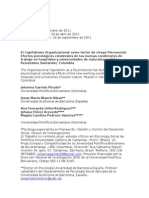 El Capitalismo Organizacional Como Factor de Riesgo Psicosocial