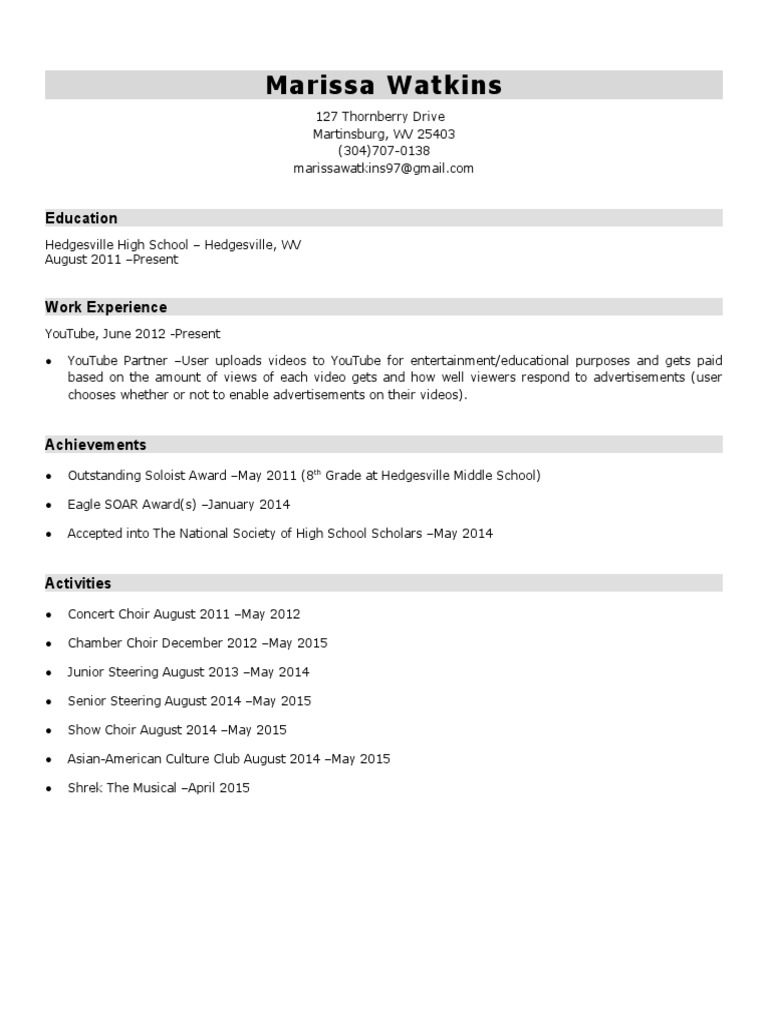 Resume (Without Contacts) Updated | PDF