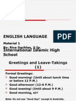 English Language International Islamic High School Grade X / 1 Semester
