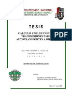 Calculos Eleccion Transmisión Diesel