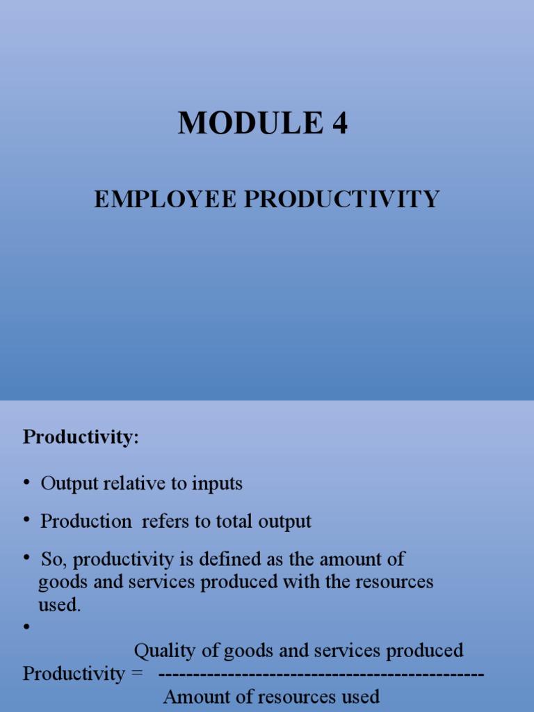 Enhancing Employee Productivity Strategies | PDF | Labour Economics ...
