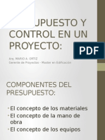 Presupuesto y Control en Un Proyecto