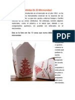 13 Cosas Prohibidas en El Microondas PDF