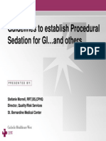 Guidelines To Establish Procedural Sedation For GI and Others