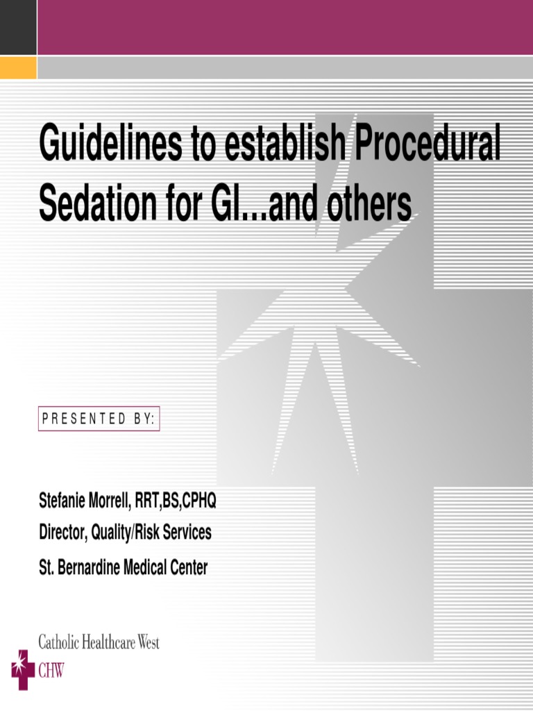 Guidelines for GI Procedural Sedation | PDF | Colonoscopy | Anesthesia
