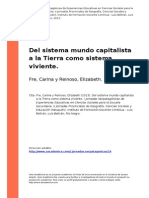 Fre (2013). Del Sistema Mundo Capitalista a La Tierra Como Sistema Vi..