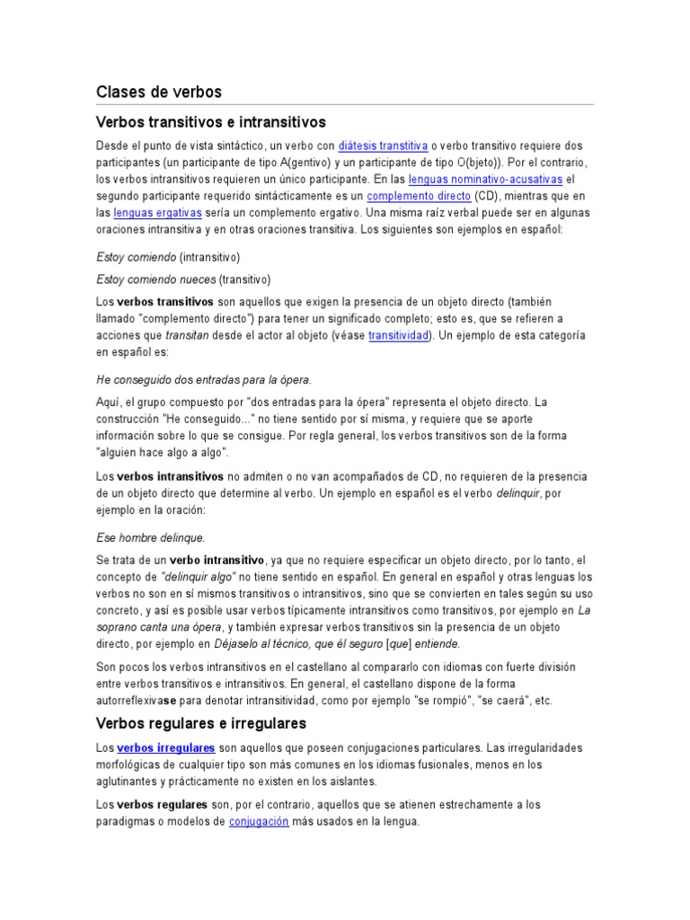 Clases de Verbos | PDF | Verbo | Filología, image size:768x1024