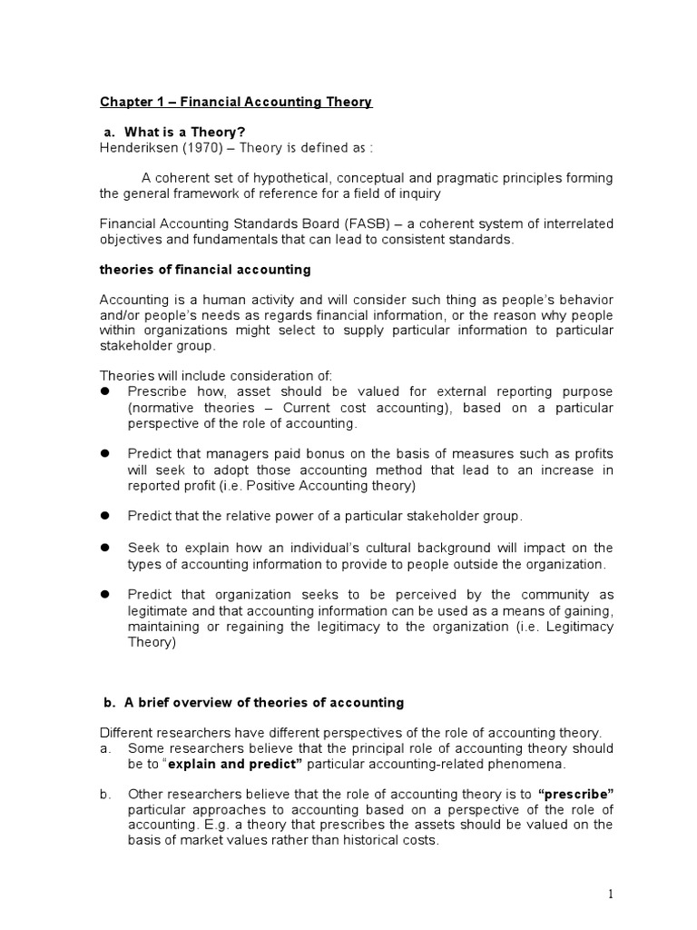 Accounting Theory Pdf Falsifiability Theory