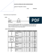 Calculo Del Sistema Aire Acondicionado