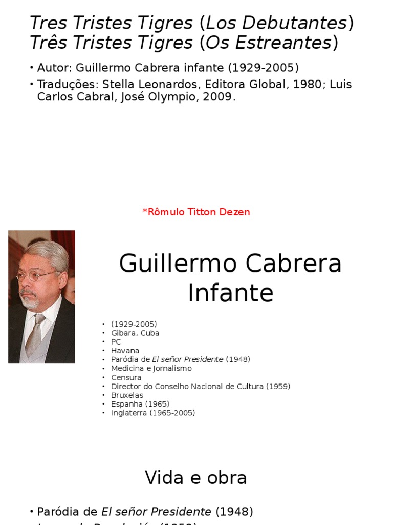 Tres Tristes Tigres (Los Debutantes) | PDF | Emigrantes | Personas