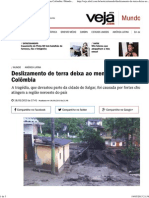 Deslizamento de Terra Deixa Ao Menos 58 Mortos Na Colômbia