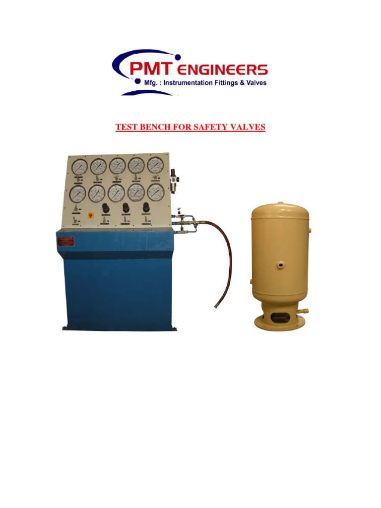 Safety Valve Test Bench Overview | PDF | Pressure | Valve
