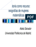 Salvador Adela - La Historia Como Recurso - Biografia de Mujeres Matematicas