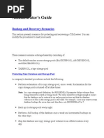 Backup and Recovery Scenarios....