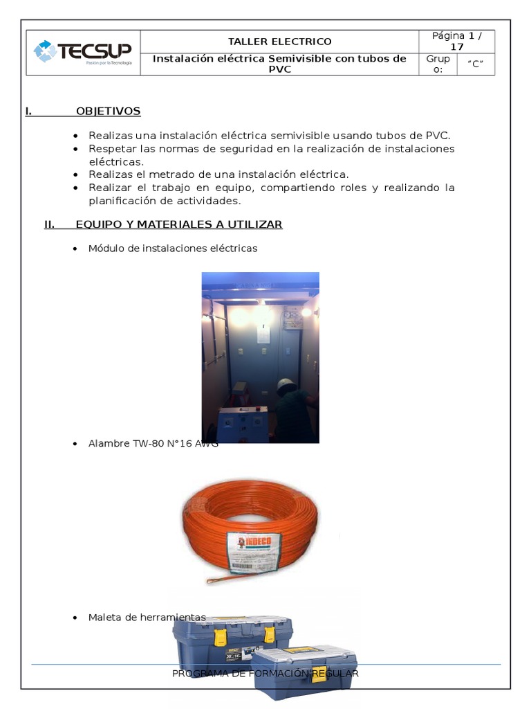 Instalación Eléctrica con PVC | PDF | Tubería (transporte de fluidos ...