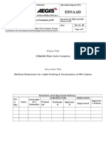 MV Cable Pulling and Installation Method Statement