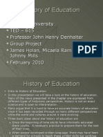 History of Education TED615 Group Project