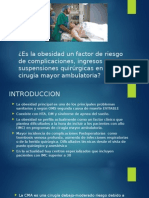 Es La Obesidad Un Factor de Riesgo para La Cirugia Mayor Ambulatoria