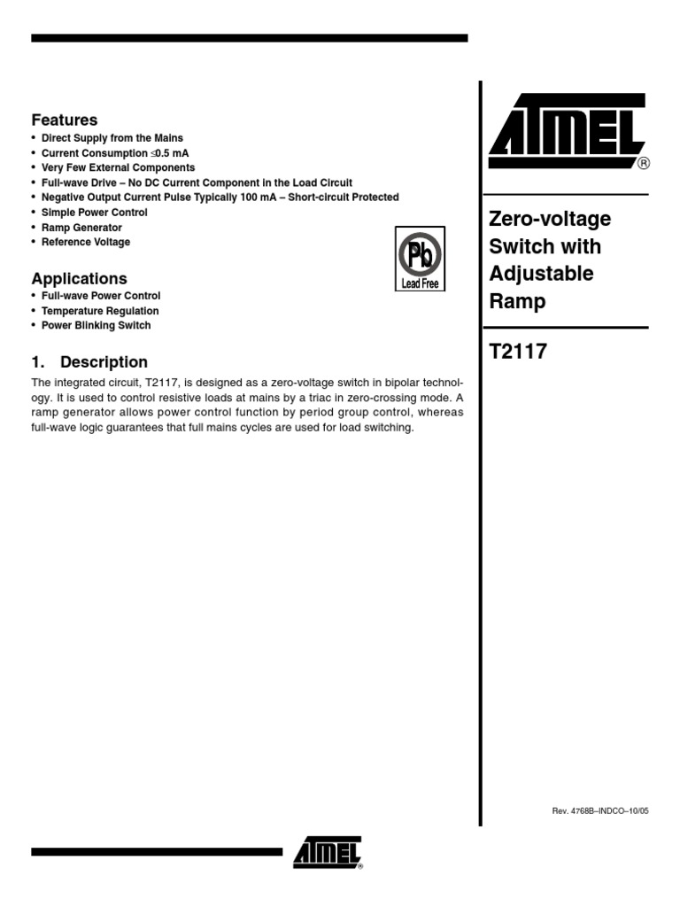 Datasheet T2117 | PDF | Computer Engineering | Electronics