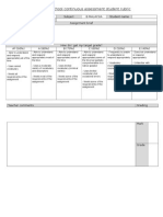 Secondary School Continuous Assessment Student Rubric