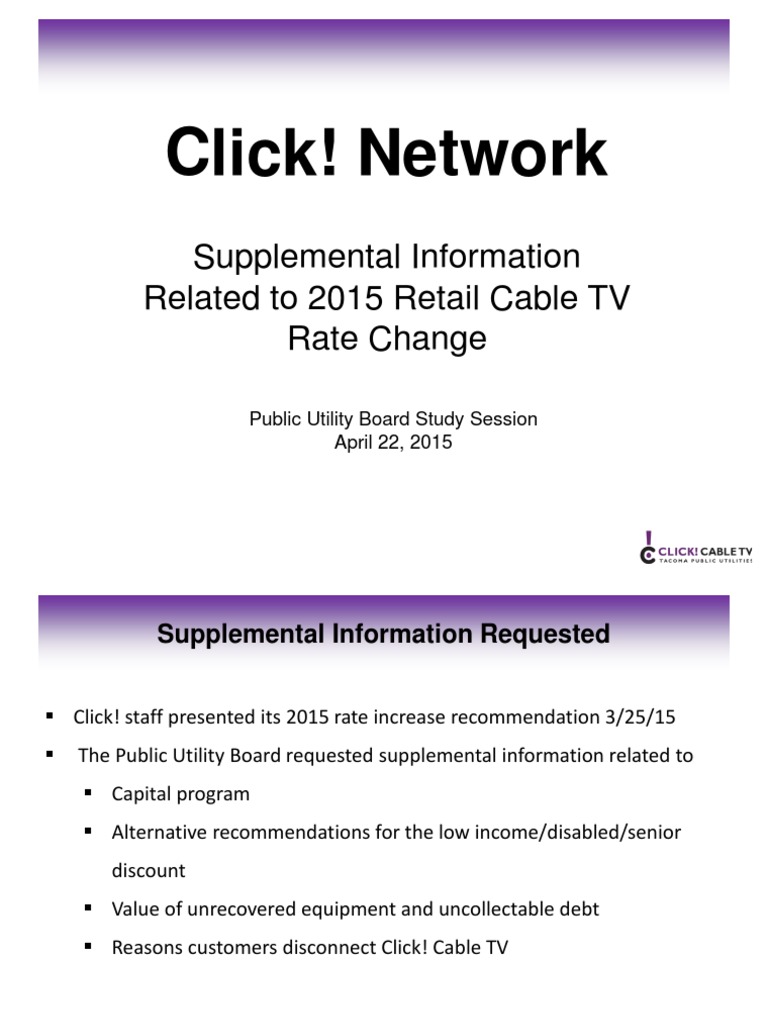 Click! Network: Supplemental Information Related To 2015 Retail Cable ...