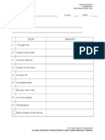 Worksheet Idioms Form 5