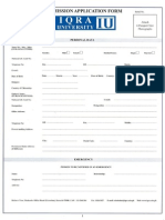 Admissions Form 1