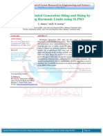 Optimal Distributed Generation Siting and Sizing by Considering Harmonic Limits Using SLPSO