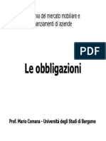 Prof. Mario Comana - Le Obbligazioni