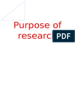 Purpose of Research