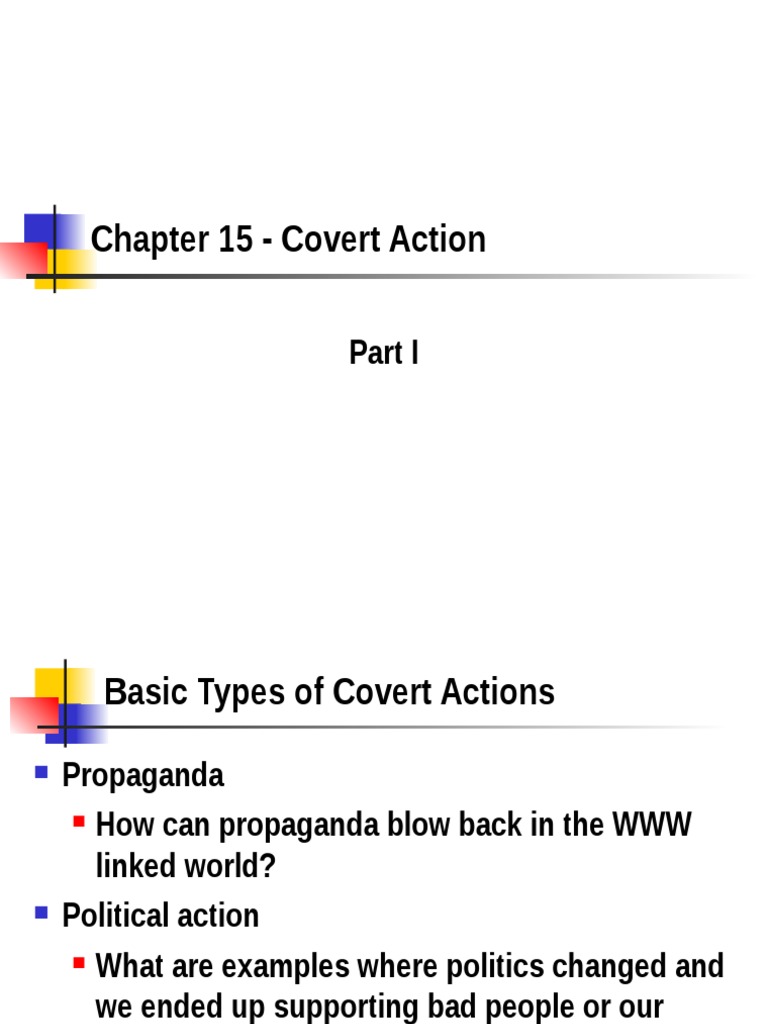 Chapter 15 A | PDF | Central Intelligence Agency | United States Congress