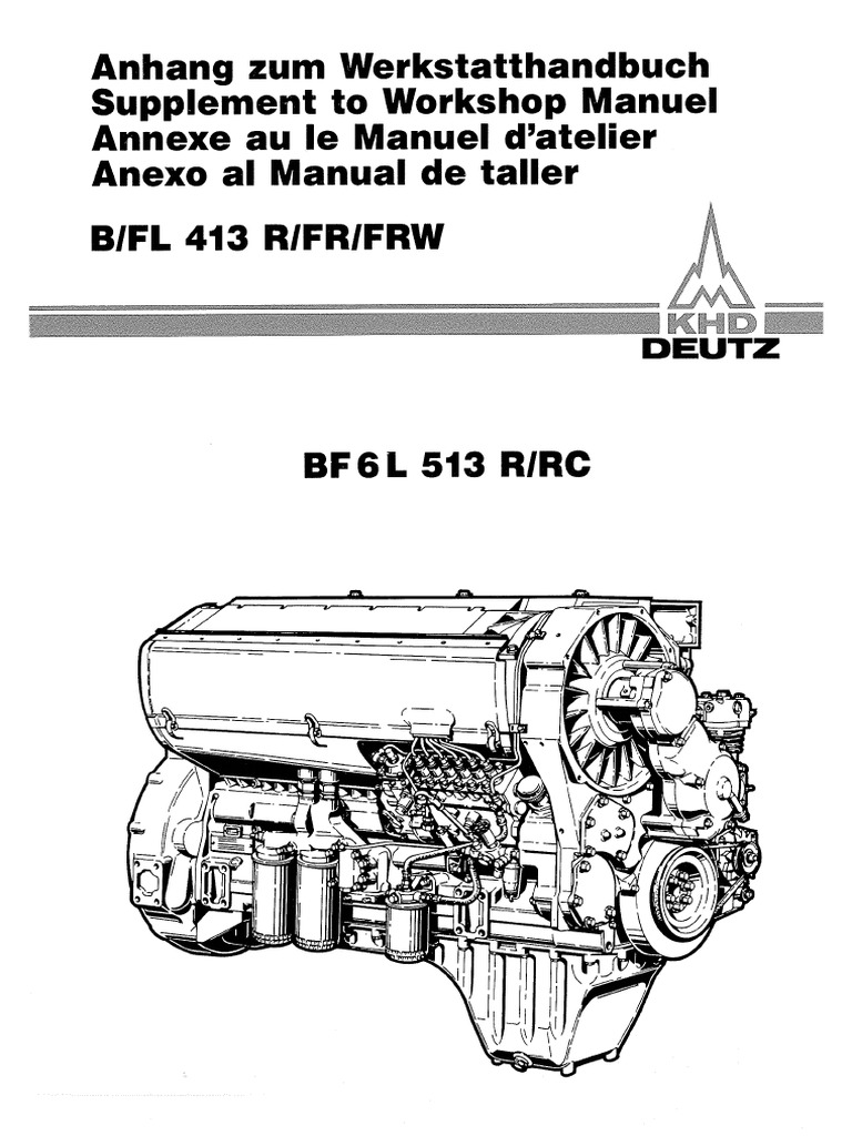 Moteur Deutz 4 Cylindres Fiche Technique Pdf BF6L513R | PDF