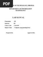 Lab Manual Java Civil