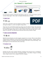 An Essay - Maxwell's Equations