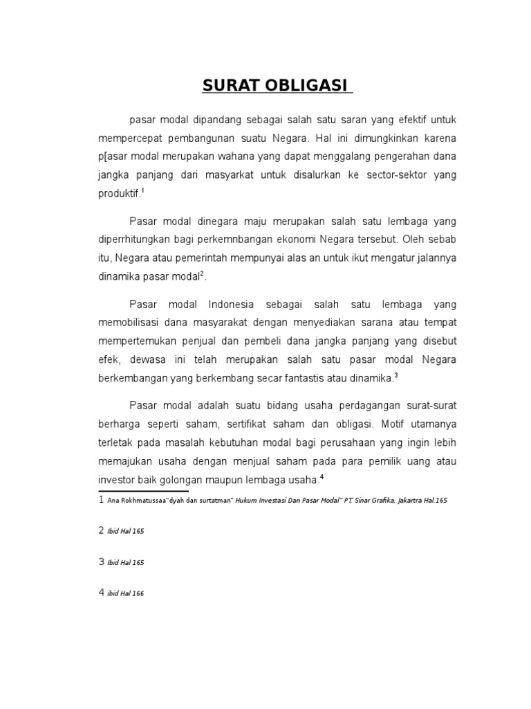 Download 68+ Contoh Surat Obligasi Adalah Gratis