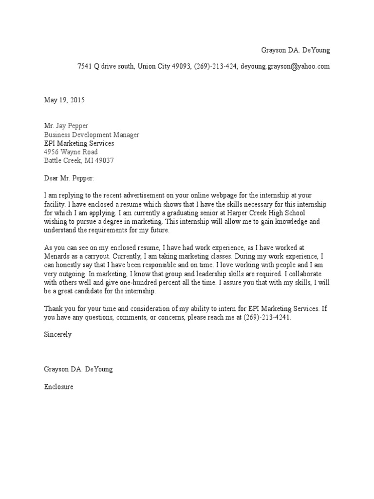 GG Cover Letter | PDF | Business