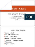 Refleksi Kasus Plasenta Previa